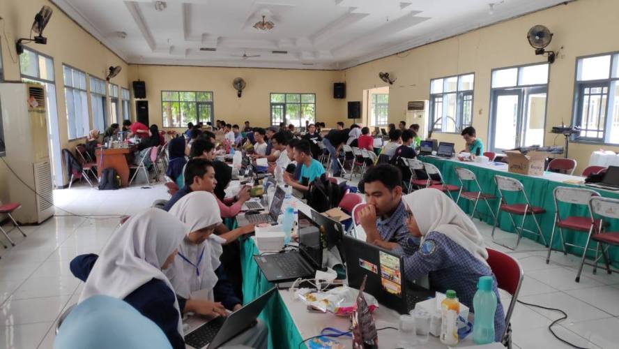 Foto : Suasana Lomba Hackathon di Kabupaten Bojonegoro, Kamis (28/11/2019).