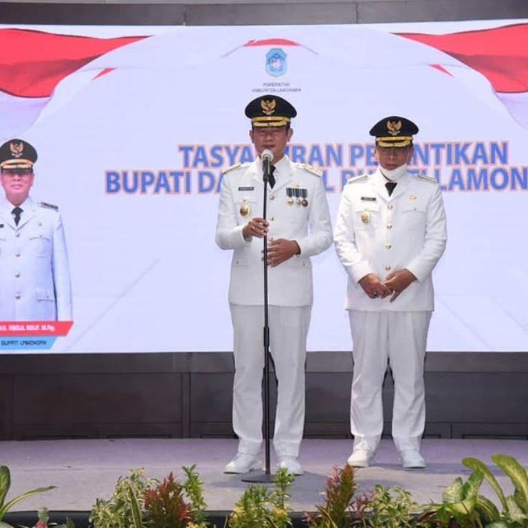 Foto : Tasyakuran Pelantikan Bupati dan Wakil Bupati Lamongan, Jum'at (26/02/2021).