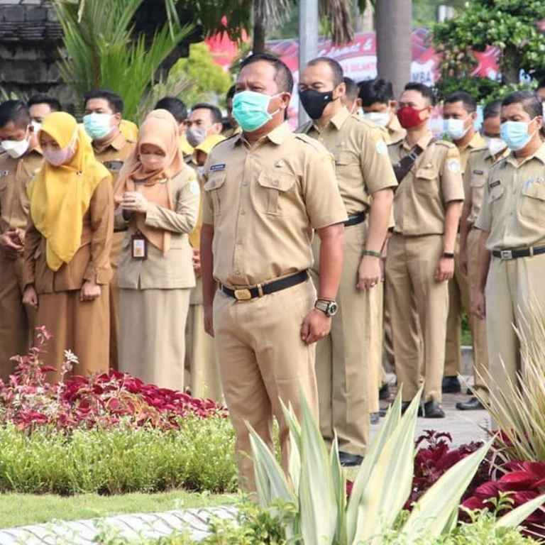 Foto : Suasana apel ASN Pemkab Lamongan