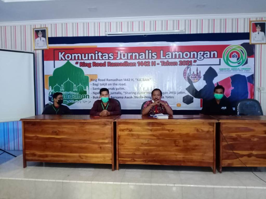 Foto : Sekretaris JMSI Jatim - Syaiful Anam bersama Kanthi Wiyoto – Wakil Ketua JMSI Jatim jadi pembicara sarasehan KJL, Rabu (05/05/2021).